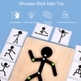 thumbnail image 3 of Stick Man Puzzle Toy, Wooden Stick Man Toy Improve Coordination Educational  for Home Play, 3 of 7