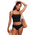 thumbnail image 3 of Bombacha de Bikini CRZ YOGA Cintura Media con Cobertura Completa Negra S, 3 of 5