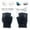 Black, variant on Women’s Rechargeable USB Heated Knit Gloves Temp Adjustable Flip Convertible Fingerless Three Control Buttons for Desk Writing Black