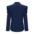 thumbnail image 5 of WXLWZYWL Women's 2024 Fall Casual Blazers Long Sleeve Puff Sleeve Lapel Open Front Work Suit Office Blazer Jackets with Pockets, 5 of 5