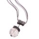 thumbnail image 3 of Collar Zulema con Colgante de bola de cristal transparente vintage cadena larga negra, 3 of 8