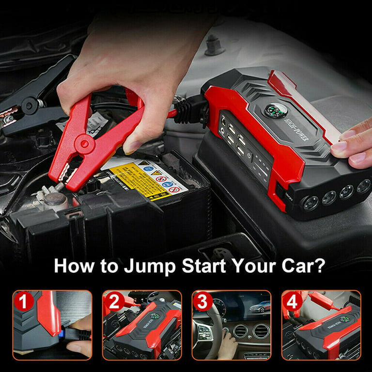 28000mah Auto Jump Starter Power Bank 200-600A 12V Tragbares  Batterieladegerät Auto Notfall Booster Startgerät Jump Start