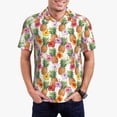 thumbnail image 5 of Wukai Hawaiian Pineapples And Hibiscus Flowers Men’s Polo Shirts,Quick-Dry Athletic Shirt,Classic Fit Shirts-3X-Large, 5 of 8