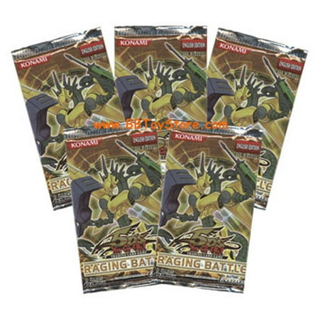 Yu-Gi-Oh Cards 5D's - Raging Battle - Booster Packs ( 5 Pack Lot )
