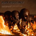 thumbnail image 4 of 1/4/8/12pcs, Halloween Fire Pit Skull Ceramic Props, Reusable Fireproof Skull Fire Pit, Halloween Decor For Party, BBQ, Fire Pit ,Fireplace, Gas, Halloween Horror Skull Decorations, Holiday Accessory,, 4 of 4