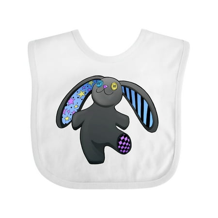 

Inktastic Cute Black Goth Stuffed Bunny Gift Baby Boy or Baby Girl Bib