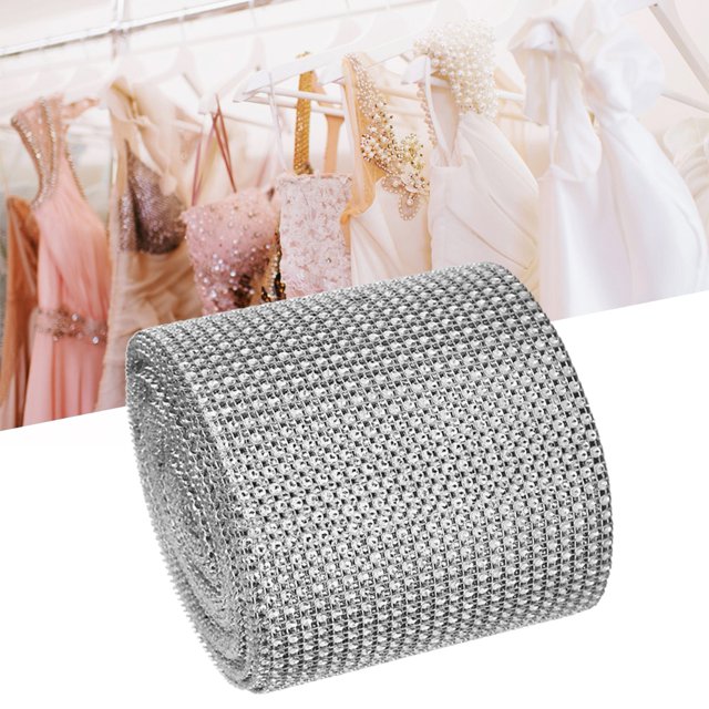 Thickened Electroplating, 24 Rows Rhinestone Ribbon, Yard Length, Perfect for Wedding Clothing Decoration