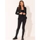 thumbnail image 3 of Chaqueta gótica Allegra K informal con dobladillo alto y bajo frente abierto cuello doblado Negro XL, 3 of 5