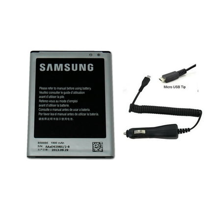 Original Samsung Battery B500BE B500BZ 1900mAh For Samsung Galaxy S4 Mini i9192 i9190 B500BU B500BE - 100% OEM - Brand NEW Bundled with Micro USB Car Charger in Non-Retail