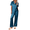 Lake Blue, variant on Ekouaer Women's Silk Pajamas Set Short Sleeve Satin Pjs 2 Piece Soft Loungewear with Pants Button Down Sleepwear