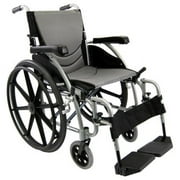Karman  Ultra Lightweight Ergonomic Wheelchair - Pearl Silver - 20 in. Seat