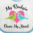 thumbnail image 4 of Inktastic Budgie Parakeet Budgerigar Pet Girls Baby Bib, 4 of 4