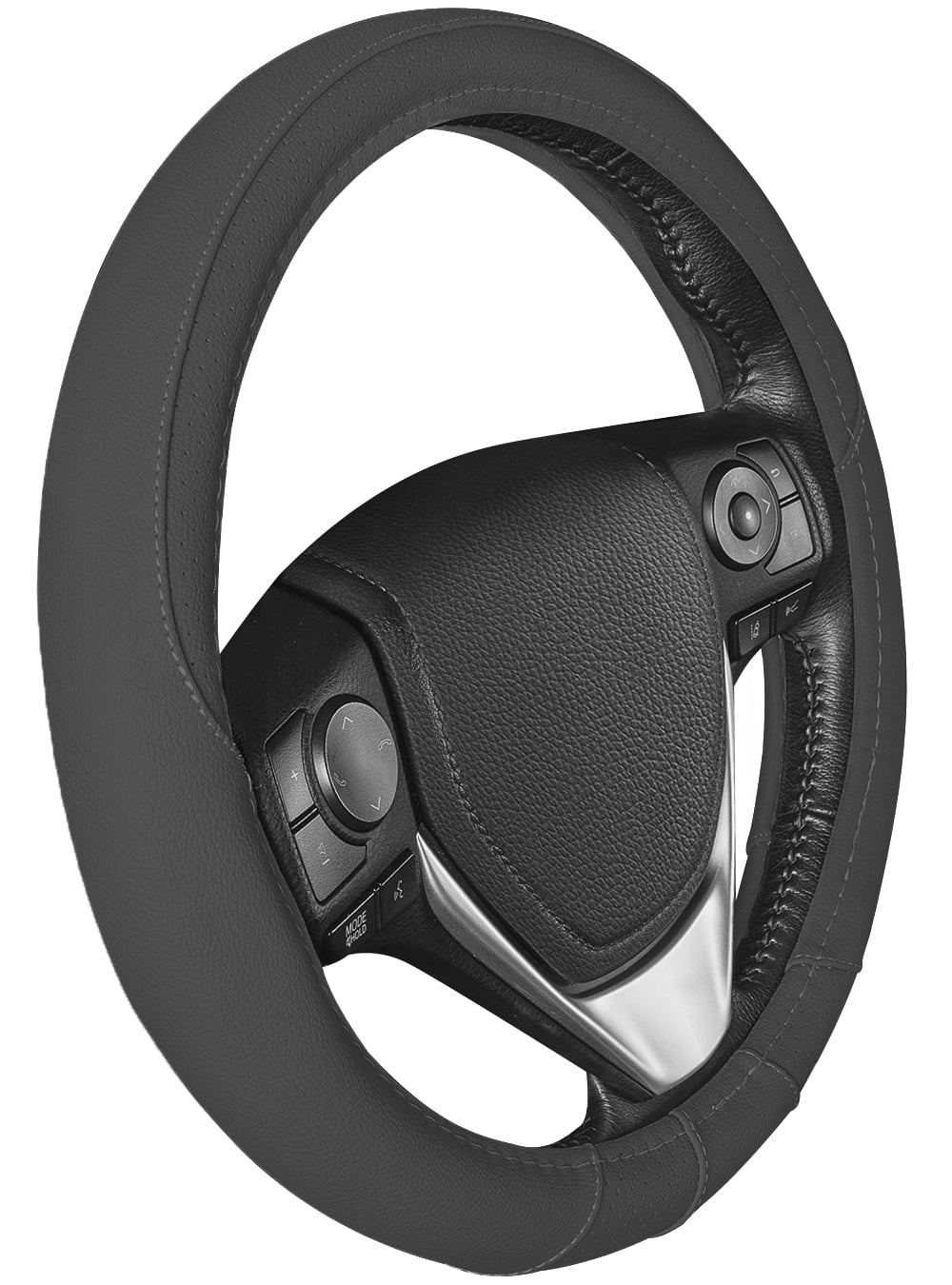 CarXS Comfort Soft Grip Perforated Microfiber Leather Steering Wheel