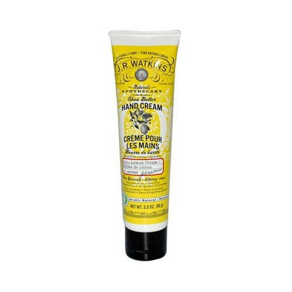 J.R. Watkins Shea Butter Hand Cream Lemon Cream - 3.3 Oz