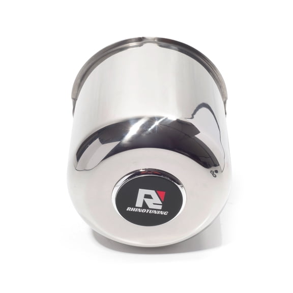 RhinoTuning 5.12" Hub Mirror Polished Stainless Steel Push Through Wheel Center Caps Trailer Center Caps for Rims Truck Auto 1Pc