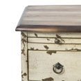 thumbnail image 3 of Off-White Distressed Two Tone Wood Drawer Chest, 3 of 9