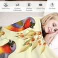 thumbnail image 3 of Creowell Birds Branch Leaves Throw Blanket for Couch Sofa Bed Office Travel Camping School Flannel Blanket Soft Plush Blankets for All Seasons Exquisite Gifts 40x50in, 3 of 6