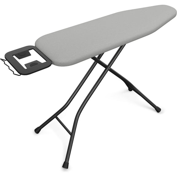 OWNEN Foldable Ironing Board, Heavy Duty Iron Board with 9 Adjustable Heights, 4 Layer Cover and Safety Iron Rest, 52X14 Compact and Space Save Iron Board for Home Laundry Room Use, Gray