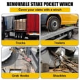 thumbnail image 4 of Towallmark 4 Pack Trailer Stake Pocket Winch, Heavy Duty Stake Pocket D Ring for Flatbed Trailer Trucks and Winches, 16200 lbs, 4 of 6