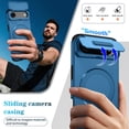 thumbnail image 2 of For iPhone Air Rugged Phone Case,With Invisible Kickstand,Compatible with Mag-Safe,With Camera Lens Cover,Shockproof Anti-Scratch Drop Protection Durable Heavy Duty Phone Case,Blue, 2 of 10