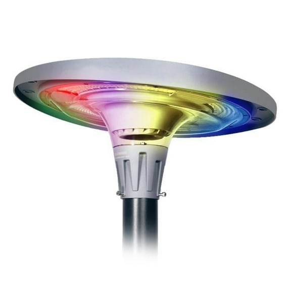 20W Solar Powered RGB LED UFO Round APP Control Post Light