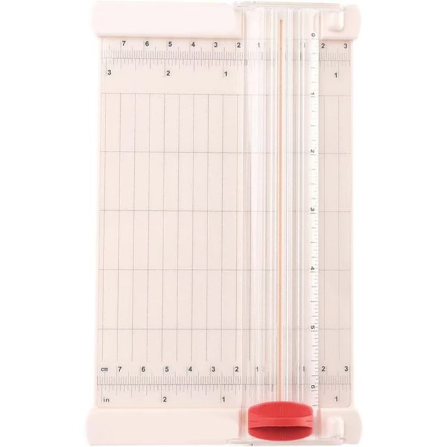 1 pieza (blanco, 19x11,8 cm) cortador de papel recortador y anotador de papel portátil para proyectos de manualidades coupé - papier multifunción coupe - papier coupe - papier à rouleaux coupe - papier coupe oso de fresa Electrónica