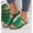 Green, variant on Womens Casual Flat Slippers, Summer Comfortable Slip on Sandals for Women Breathable Hollow Out Non Slip Sandals for Summer Going Out Shoes