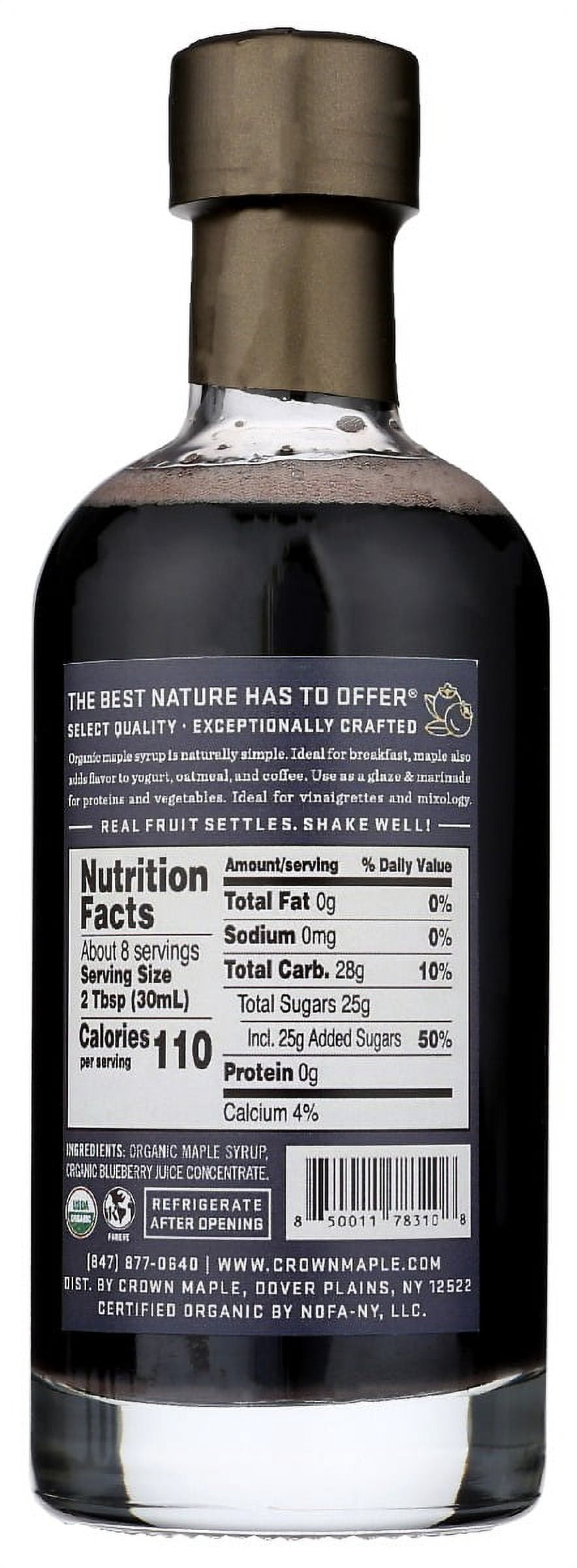 Crown Organic Blueberry Maple Syrup 8.5 fl oz