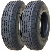 Set 2 ZEEMAX Heavy Duty Trailer Tires 7-14.5 12 Ply Load Range F