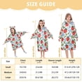 thumbnail image 4 of FORMRS Wearable Blanket Hoodie with Sleeves for Kids Cozy Flannel Sweatshirt, Vibrant Strawberries, 4 of 7