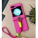 thumbnail image 2 of Korean Luxury Solid Color Case with Portable Rope Bracelet Chain for Samsung Galaxy Z Flip3 5G Z Flip5 Zflip5 Flip 4 Back Cover, 2 of 5