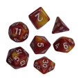 thumbnail image 4 of 7x Polyhedral Dices Smooth D4-D20 dices set for Math Teaching Bar Table Board Games Red Yellow, 4 of 7