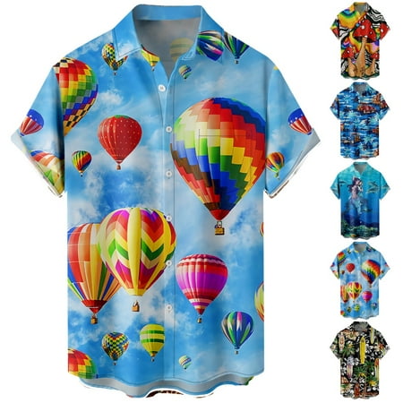 

Adult Kids Casual Button Down Short Sleeve Shirts Front-Pocket Cheap Clothes for Men Women