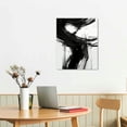 thumbnail image 2 of ARISTURING Framed Black and White Abstract Line Canvas Wall Art Modern Contemporary Pictures Paintings Prints Artwork Wall Decor for Living room Bedroom Bathroom Office Home Decoration 16x20 inch, 2 of 4