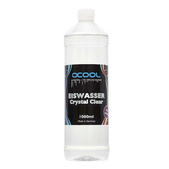 Alphacool Eiswasser Crystal Premixed PC Coolant (for Long-term Use), 1000ml, Clear UV