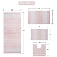 thumbnail image 3 of Home Weavers Gradation Rug Collection 100% Cotton Non-Slip Bathroom Rug Set Machine Washable Bathroom Rug, Bath Rug, U Shaped Contour, Runner, Pink Color 4 Piece Bath Rug set, 3 of 4