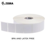 Zebra 1.25 x 1 in Direct Thermal Paper Labels Z-Perform 2000D Permanent Adhesive Shipping Labels - 1 in Core - 6 Rolls