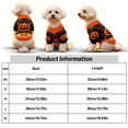 thumbnail image 3 of Dog Sweater for Small Dogs Small Dog Halloween Pumpkin Pattern Knit Fall Warm Pet Outfit for Halloween Party Orange, 1 Pack, 3 of 5
