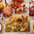thumbnail image 3 of Fall Placemats Set of 4, Thanksgiving Country Harvest Pumpkins Cardinal Washable Wipeable Table Mats for Dining Tables, Indoor Outdoor Kitchen Place Mats for Holiday Party Table Decor, 3 of 9
