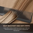 thumbnail image 2 of Professional 7 Inch Black Carbon Fiber Anti Static Chemical And Heat Resistant Comb For All Hair Types | Fine and Wide Tooth Men Women, 2 of 4