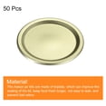 thumbnail image 3 of Uxcell Canning Lids, 50pack  Tinplate Mason Jar Lid, Regular Mouth Leak Proof Fits Storage Cover (Gold), 3 of 6