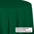 thumbnail image 2 of Club Pack of 12 Hunter Green Octy-Round Picnic Disposable Party Table Covers 82", 2 of 2