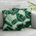 thumbnail image 3 of GOSMITH  Plant Pillow Sham, Watercolor Tropical Palm Leaves Colorful Illustration Natural Feelings, Decorative Printed Pillowcase,Lime Green, 3 of 5