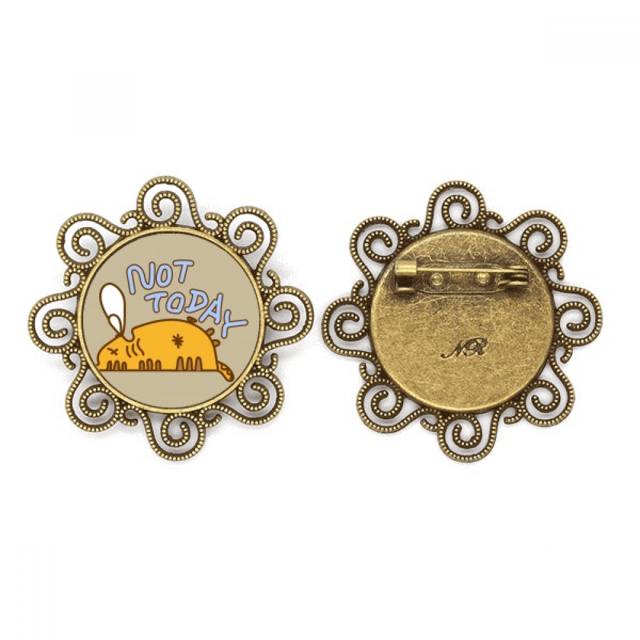 Hoy roncaba. Broche de flores, regalo de joyería para mujeres y niñas Unbranded M