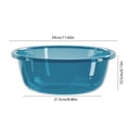 thumbnail image 3 of Fareti Plastic Wash Tub Dishpan Basin and Foot Bath for Soaking Feet, Laundry Hand Wash Bucket, Dish Pans for Washing and Storage Cleaning Supplies, Transparent, 3 of 4