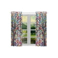 thumbnail image 2 of CADecor Colorful Tree Art Window Curtain Window Treatments Kitchen Curtains 26x39 inches, 2 Pieces, 2 of 3
