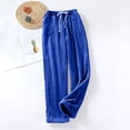thumbnail image 2 of TINZ Pantalon Décontracté Chaud pour Femmes Pantalon de Pyjama Ample Pantalon Décontracté en Lin pour Femmes Pantalon d'Été Décontracté avec Poches pour Femmes, 2 of 6