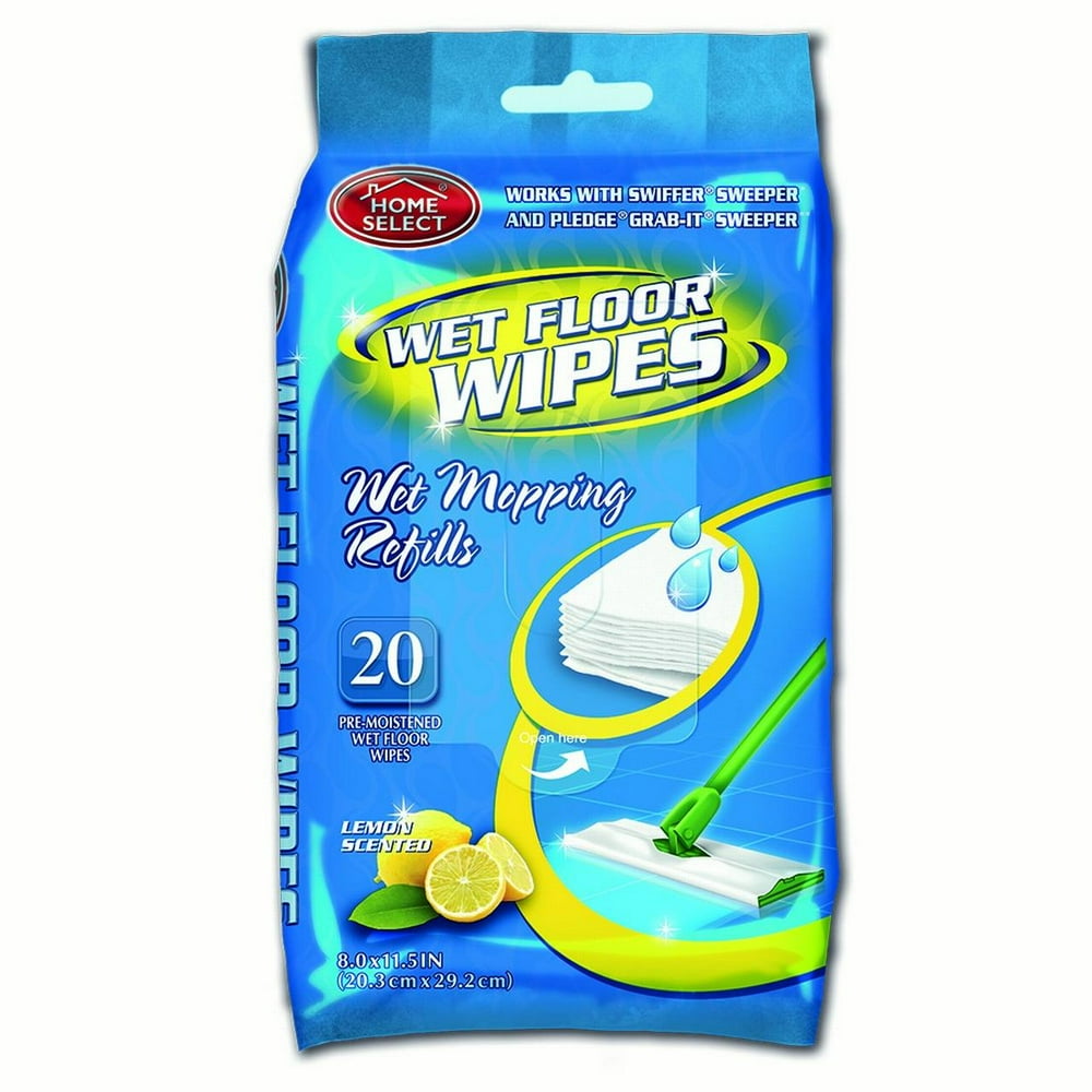 Home Select Wet Floor Wipes, 20 Ct - Walmart.com - Walmart.com