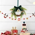 thumbnail image 4 of Mini Christmas Rattan Wreath Small Christmas Wreath Christmas Wreaths for Front Door Bow Bell Artificial Greenery Hanging Ornament for Farmhouse Home Window Xmas Tree Holiday Party Decor 1Pcs, 4 of 5