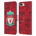 thumbnail image 1 of Head Case Designs Officially Licensed Liverpool Football Club Digital Camouflage Home Red Crest Leather Book Case Compatible with Apple iPhone 7 Plus / iPhone 8 Plus, 1 of 6